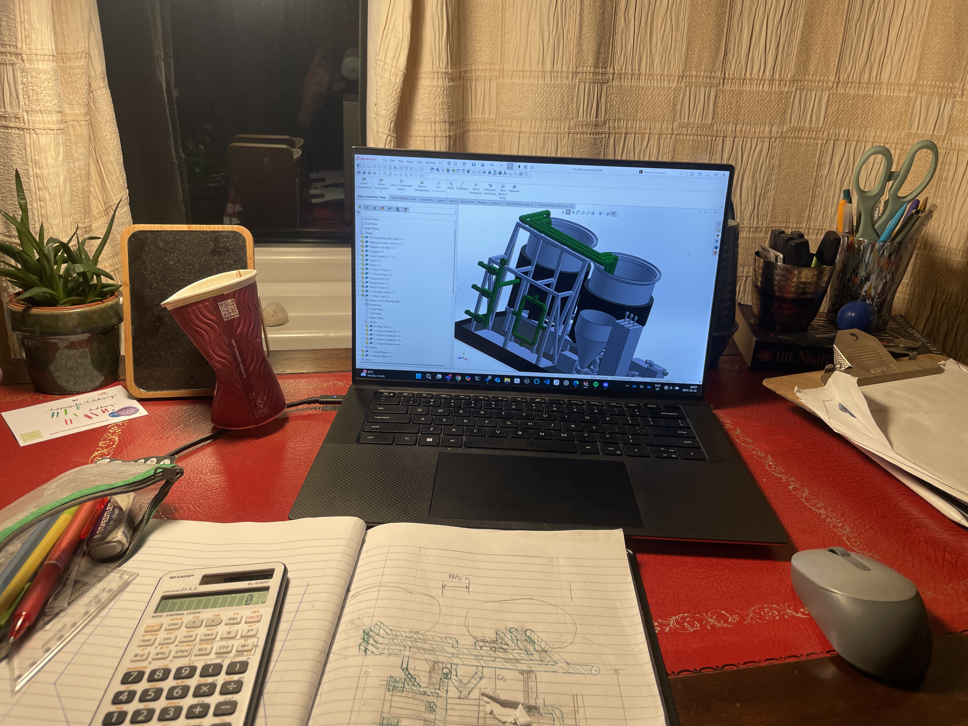 The SolidWorks assembly the model was printed from