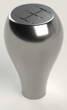 Ergonomic shift knob — CAD and 3-axis CNC milling