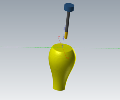 Vericut simulation of the machining toolpath